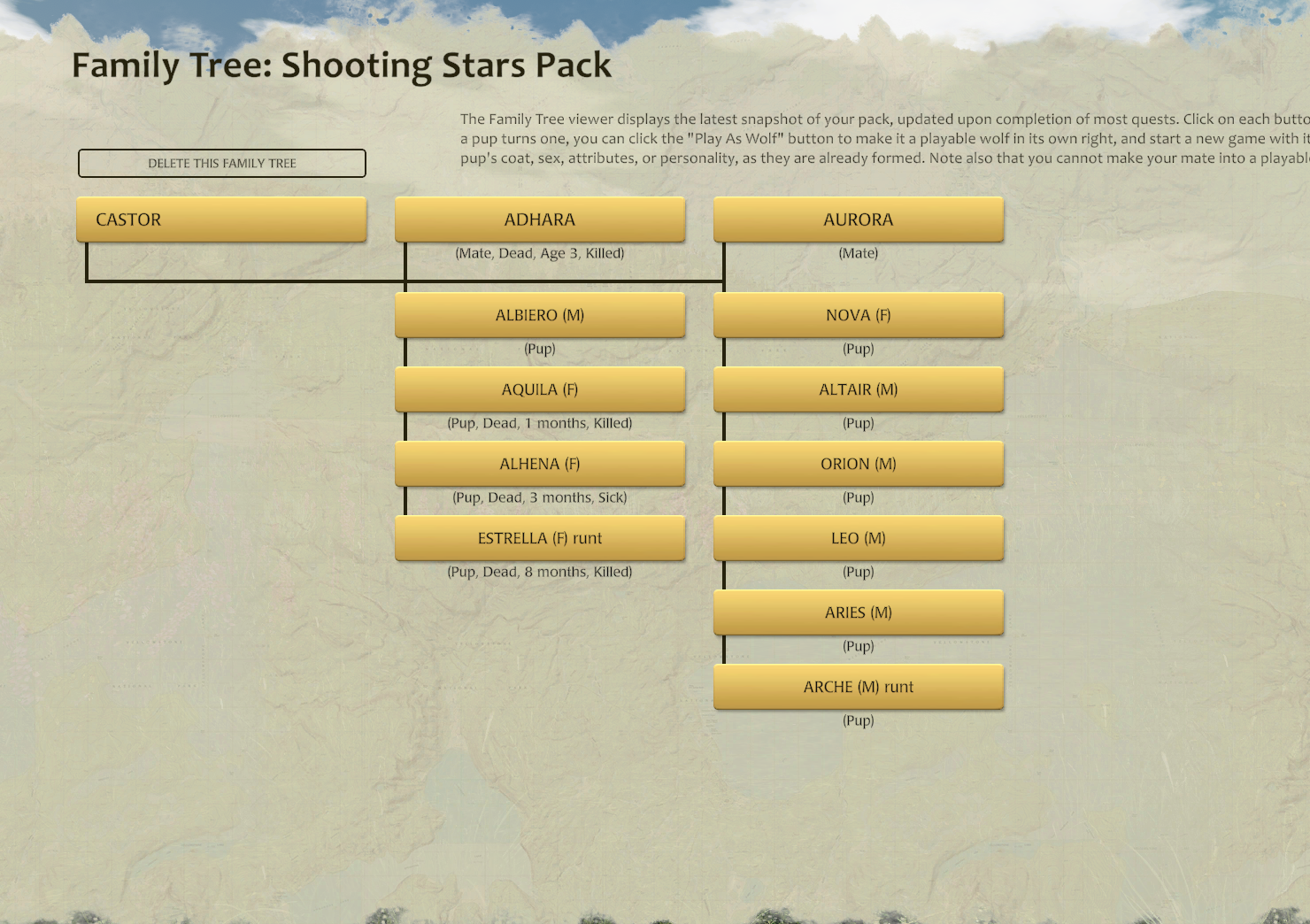 Shooting Stars Pack Family Tree
